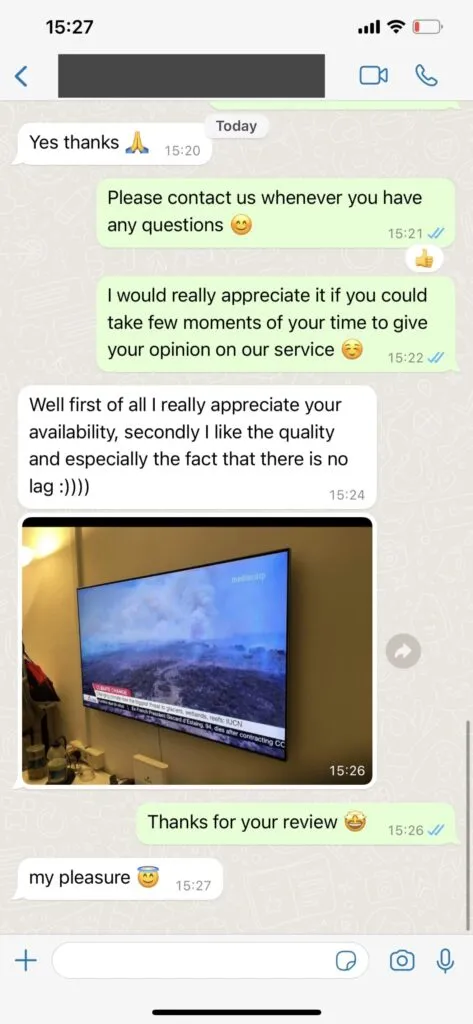 AlwaysTivi IPTV WhatsApp setup screenshot 2
