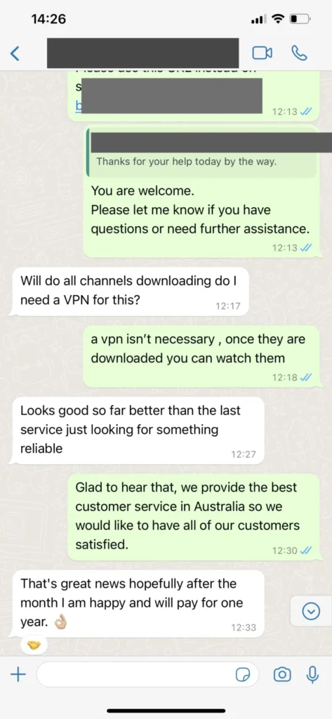 AlwaysTivi IPTV WhatsApp setup screenshot 3